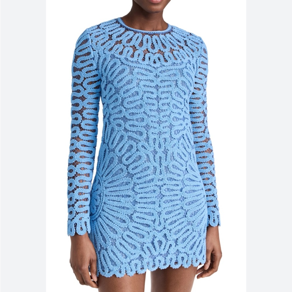 Simkhai Women's McCall Cage Crochet Embroidery Mini Dress Size 6 - Picture 7 of 7
